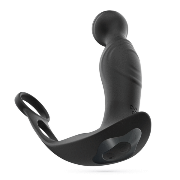 Flamma - Vibrerende Prostaatmassager met Balriem en Cockring - Zwart - Afbeelding 4