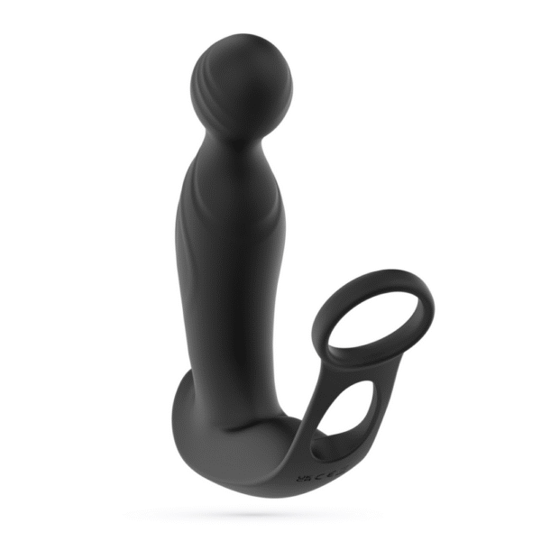 Flamma - Vibrerende Prostaatmassager met Balriem en Cockring - Zwart - Afbeelding 5