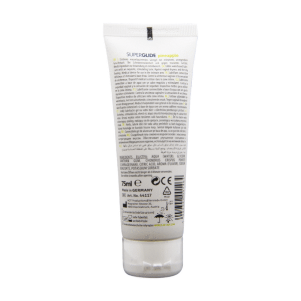 Superglide - Eetbaar Waterbasis Glijmiddel - Ananas - 3 fl oz / 75 ml - Afbeelding 2