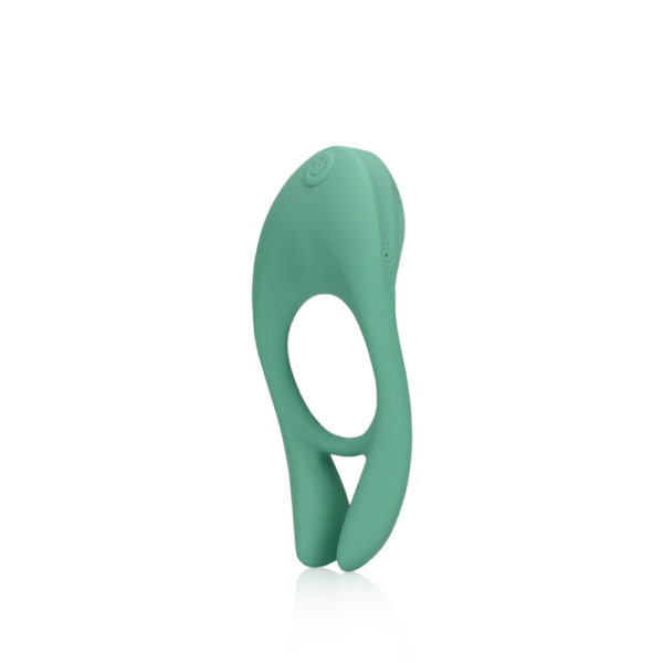 Ultra Soft Silicone Pointed Cock Ring - Blauw Gras - Afbeelding 5
