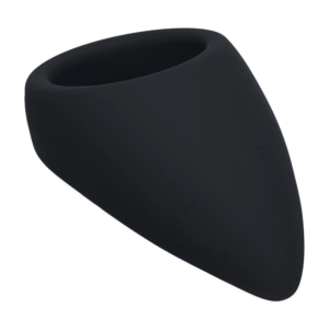 Druppelvormige Siliconen Cockring - Zwart