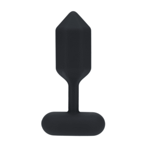 Hexagonale Vibrerende Siliconen Anale Plug - L - Zwart