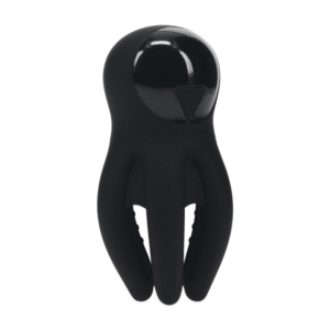 Digitale Vibrerende Silicone Penis Hoofd Stimulator met Tentakels - Zwart