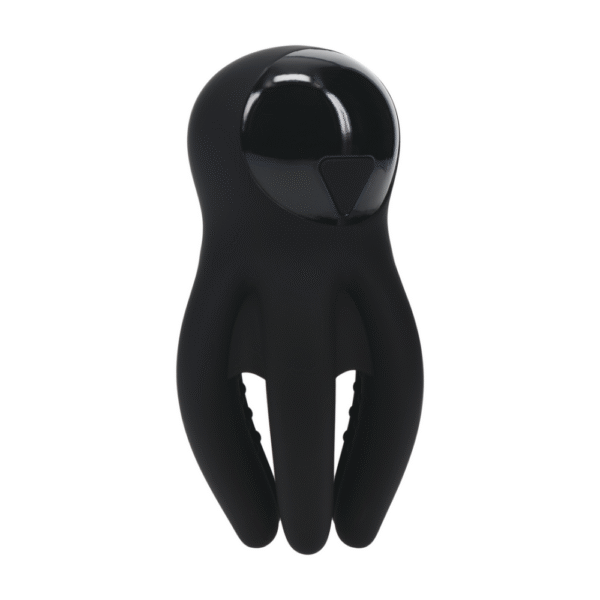 Digitale Vibrerende Silicone Penis Hoofd Stimulator met Tentakels - Zwart