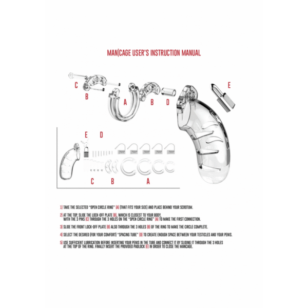 Model 01 Chastity Cock Cage - 3.5 / 9 cm - Afbeelding 4