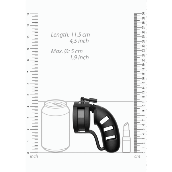 Model 19 Chastity Cock Cage met Ballsplitter - 4,5 / 11,5 cm - Afbeelding 5