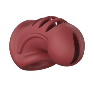 Model 28 - Ultra Soft Silicone Chastity Cage - Rood