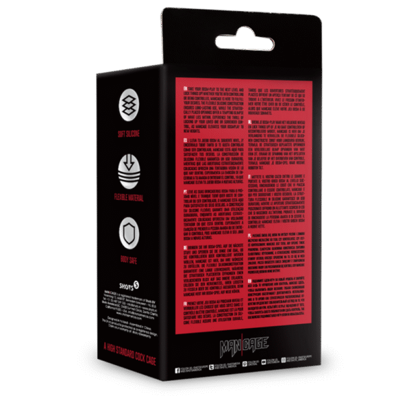 Model 28 - Ultra Soft Silicone Chastity Cage - Rood - Afbeelding 3