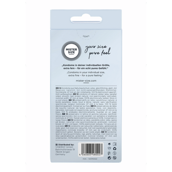 Pure Feel - Condooms 47 mm - 10 Pack - Afbeelding 2