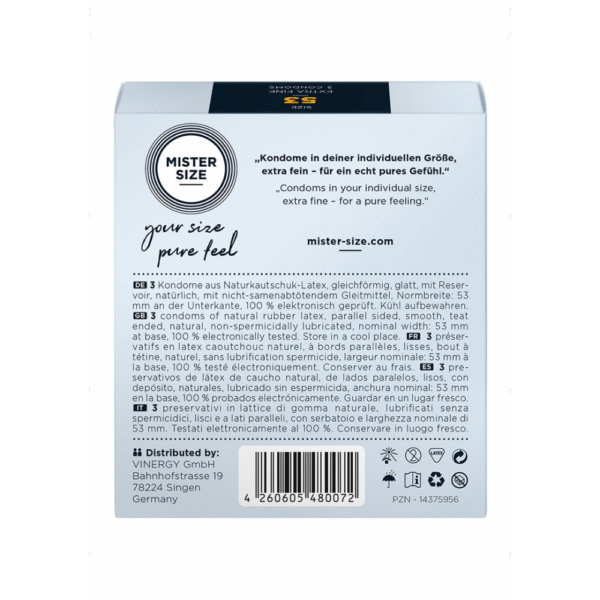 Pure Feel - Condooms 53 mm - 3 Pack - Afbeelding 2
