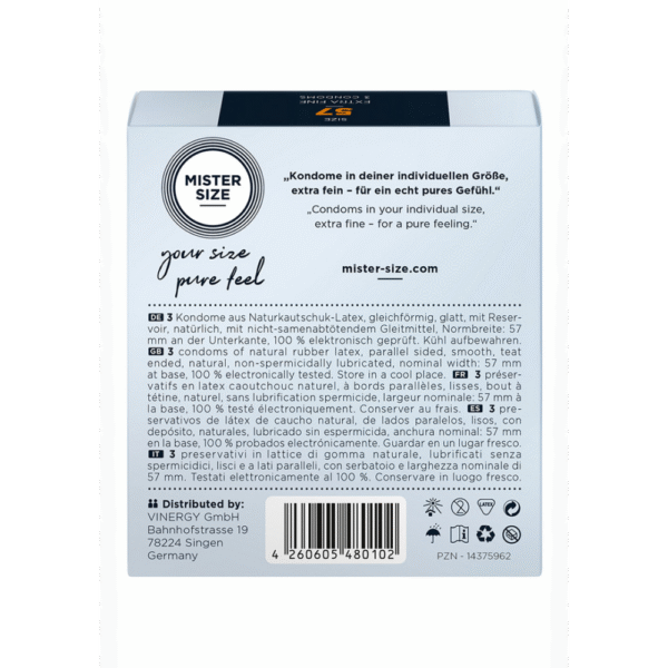 Pure Feel - Condooms 57 mm - 3 Pack - Afbeelding 2