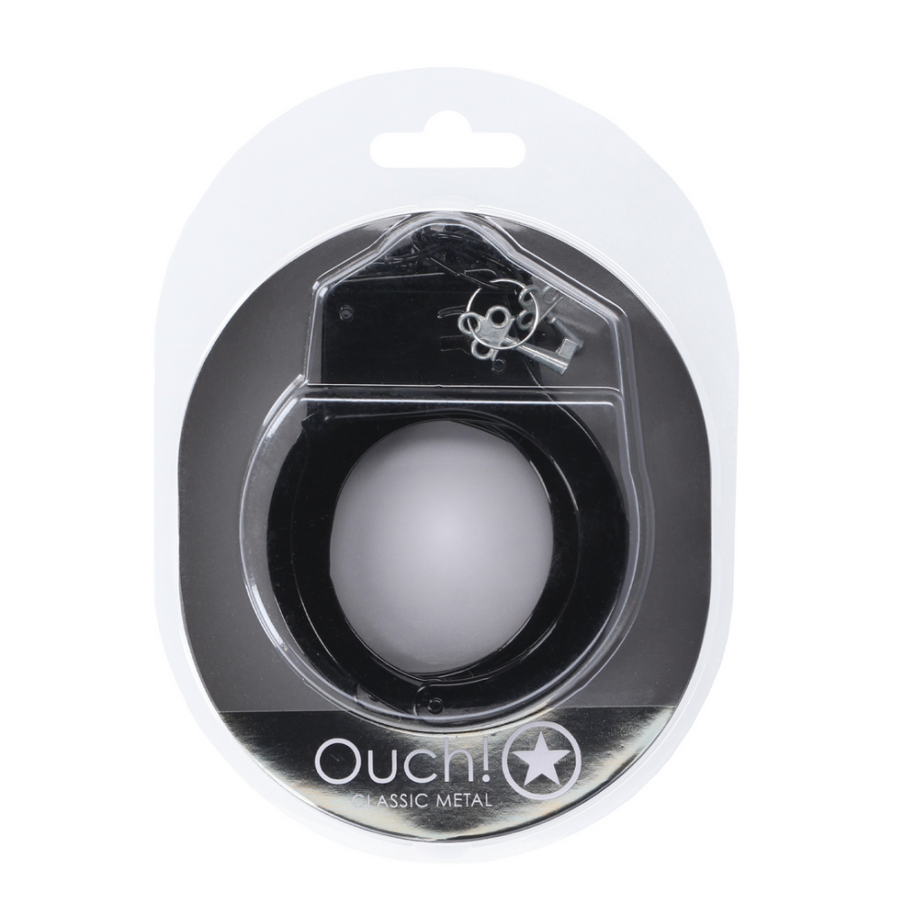 Classic metalen handboeien - Zwart - Afbeelding 2