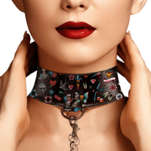 Bedrukte Halsband met Lijn