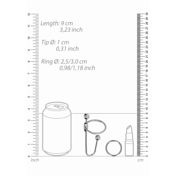 Stainless Steel Penis Plug with Ball - 0.4 / 10 mm - Afbeelding 4