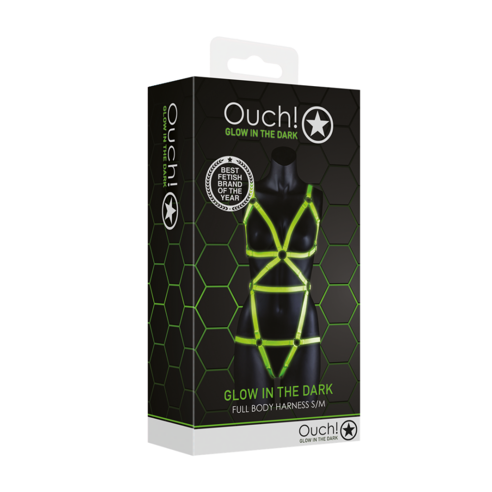 Lichaamsbedekkende Harnas - Glow in the Dark - S/M - Afbeelding 2