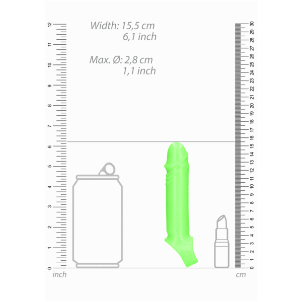 Zachte, Rekbare Penis Sheath - Glow in the Dark - Afbeelding 5