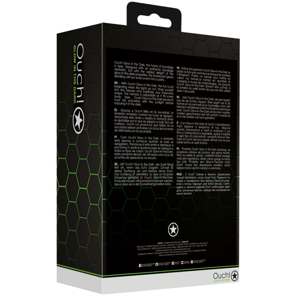 Lichaamsbedekkende Harnas - Glow in the Dark - S/M - Afbeelding 3