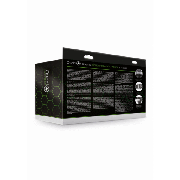 Realistische Strap-On Harnas - Glow in the Dark - 7 / 18 cm - Afbeelding 3