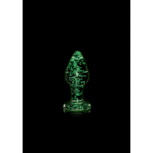 Glas Buttplug - Glow in the Dark - Klein