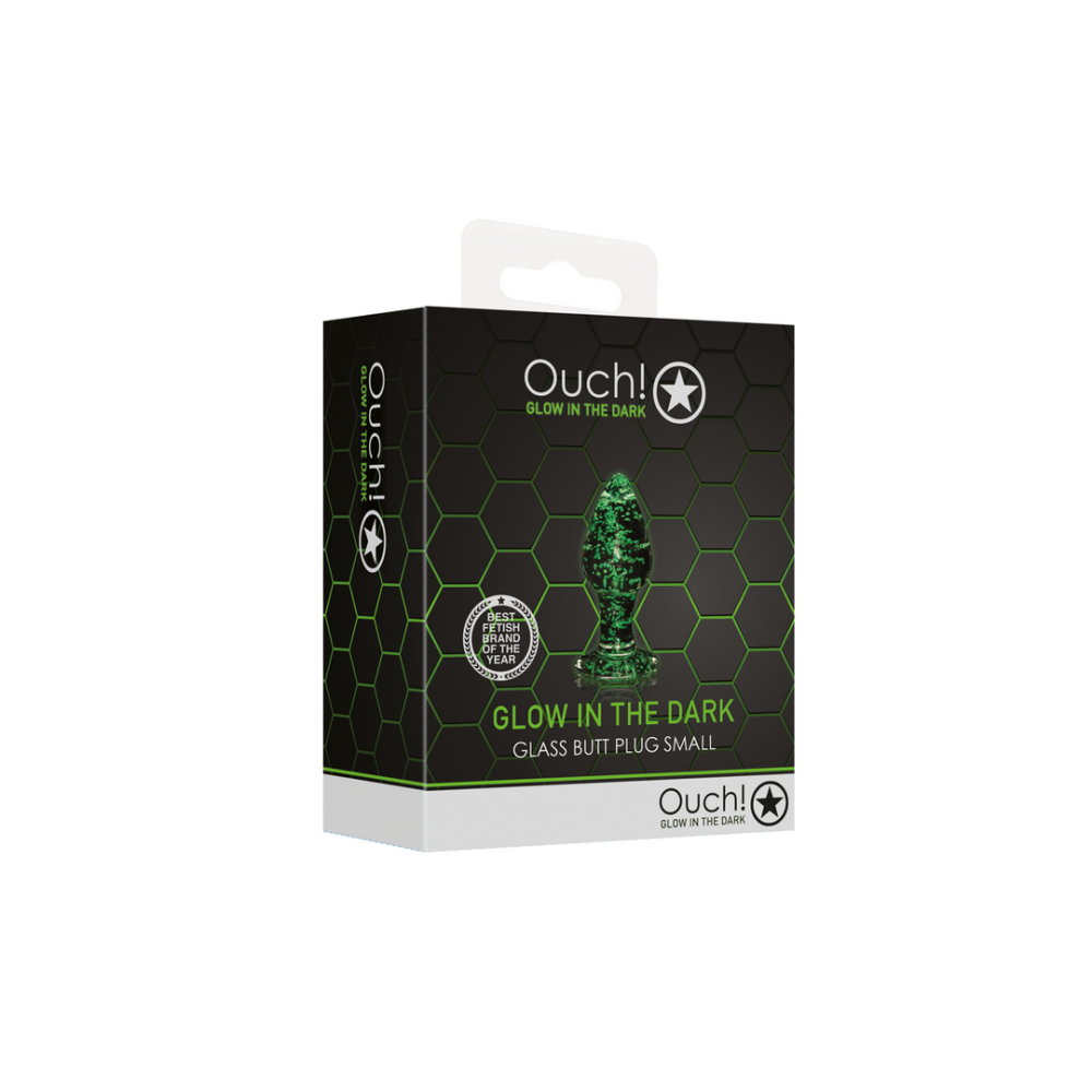 Glas Buttplug - Glow in the Dark - Klein - Afbeelding 2