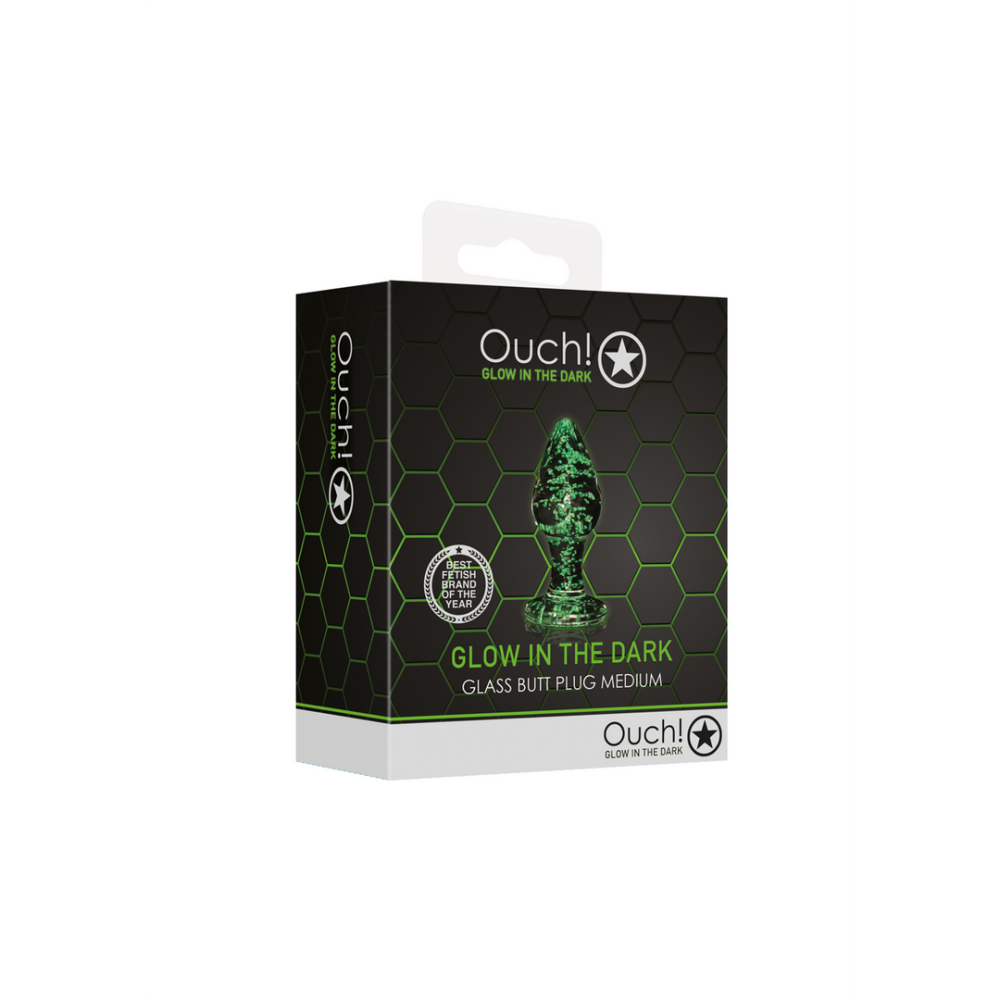 Glazen Butt Plug - Glow in the Dark - Medium - Afbeelding 2