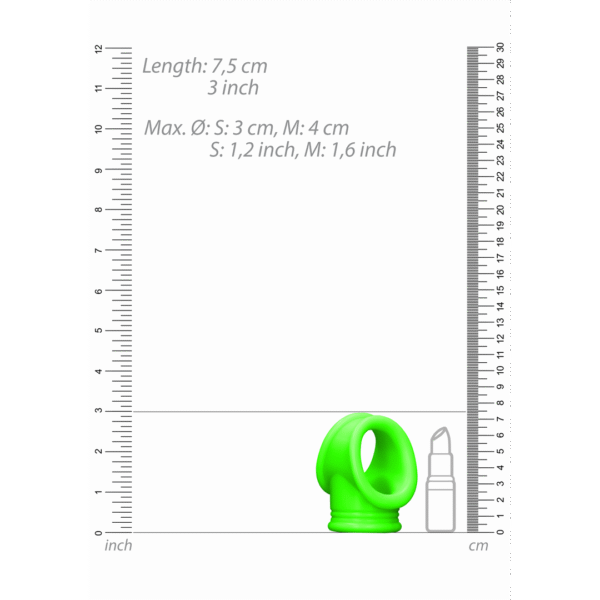 Cockring  Ball Strap - Glow in the Dark - Afbeelding 5
