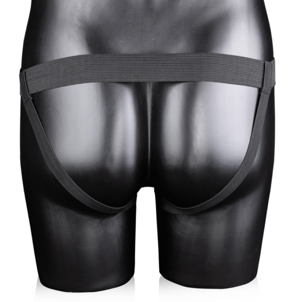 Getextureerde Gebogen Holle Strap-On - 8 / 20 cm - Zwart - Afbeelding 5