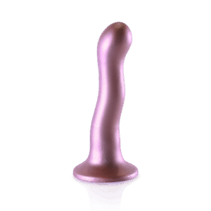 Ultra Zachte Silicone Curvy G-Spot Dildo - 7'' / 17 cm - Roségoud