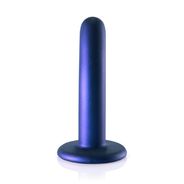 Zachte Siliconen G-Spot Dildo - 5'' / 12 cm - Metallic Blauw - Afbeelding 4