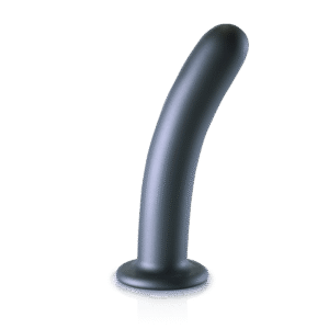 Zachte Siliconen G-Spot Dildo - 7'' / 17 cm - Gunmetal