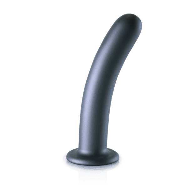 Zachte Siliconen G-Spot Dildo - 7'' / 17 cm - Gunmetal