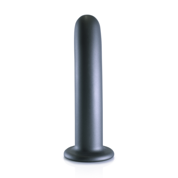 Zachte Siliconen G-Spot Dildo - 7'' / 17 cm - Gunmetal - Afbeelding 4