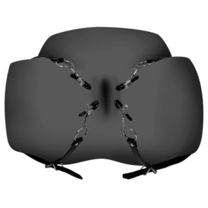 Labia Spreader met Klemmen - Zwart