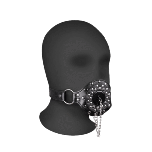 Open Mouth Gag met Plug Stopper - Zwart