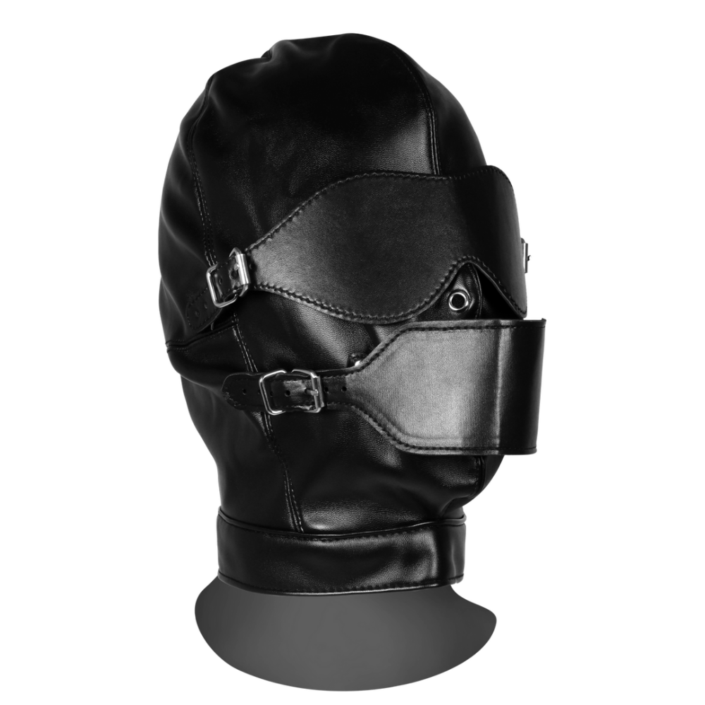 Blindfolded Mask met Ademend Ball Gag - Zwart