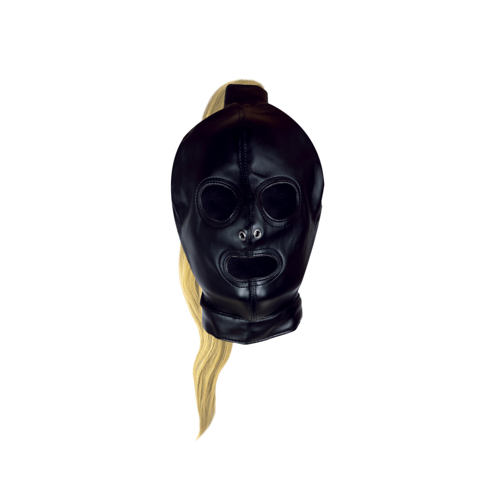 Mask met Blonde Ponytail - Zwart - Afbeelding 5