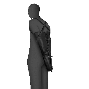 Vetersluiting Volledige Mouw Armbeperking - Zwart