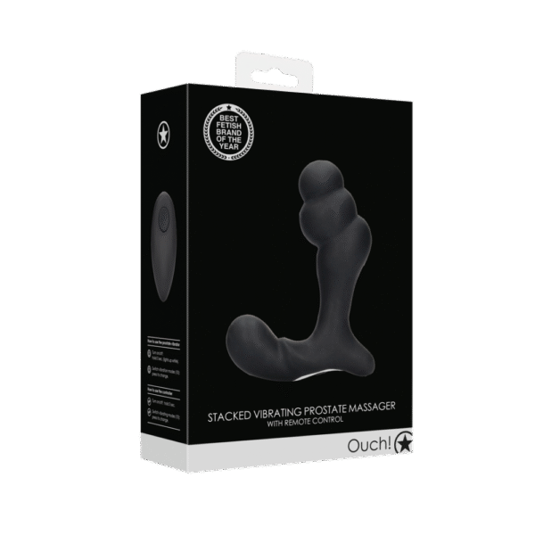 Gelaagde Vibrerende Prostaat Massager met Afstandsbediening - Zwart - Afbeelding 2
