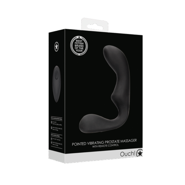 Puntige Vibrerende Prostaatmassager met Afstandsbediening - Zwart - Afbeelding 2