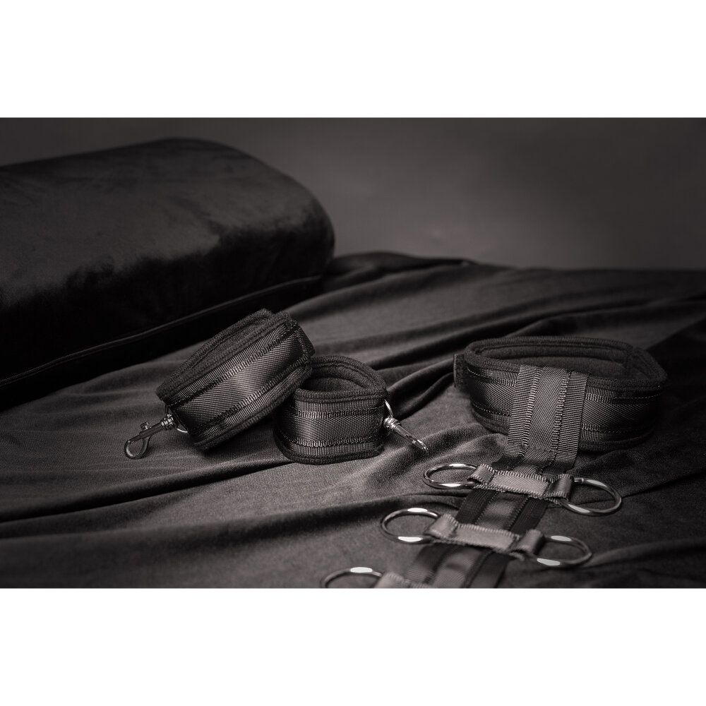 Beperkingsharnas met Halsband en Handboeien - Zwart - Afbeelding 5