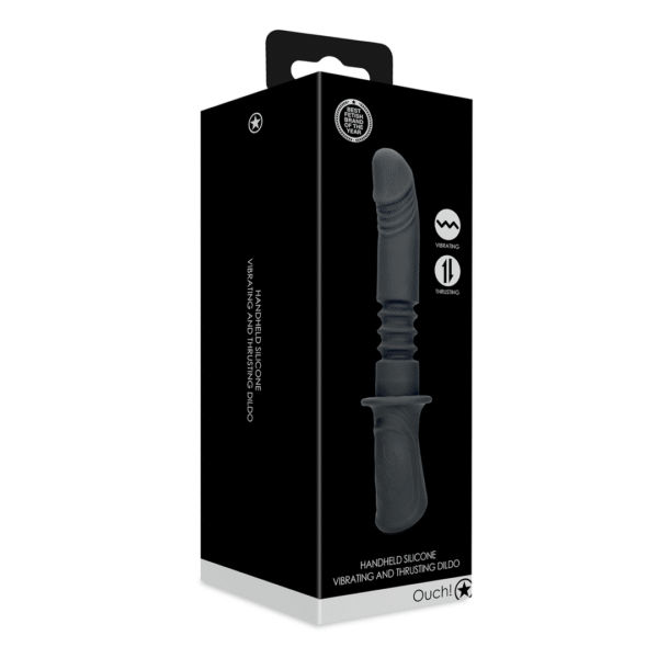 Handheld Vibrerende en Duwende Seksmachine - Zwart - Afbeelding 3