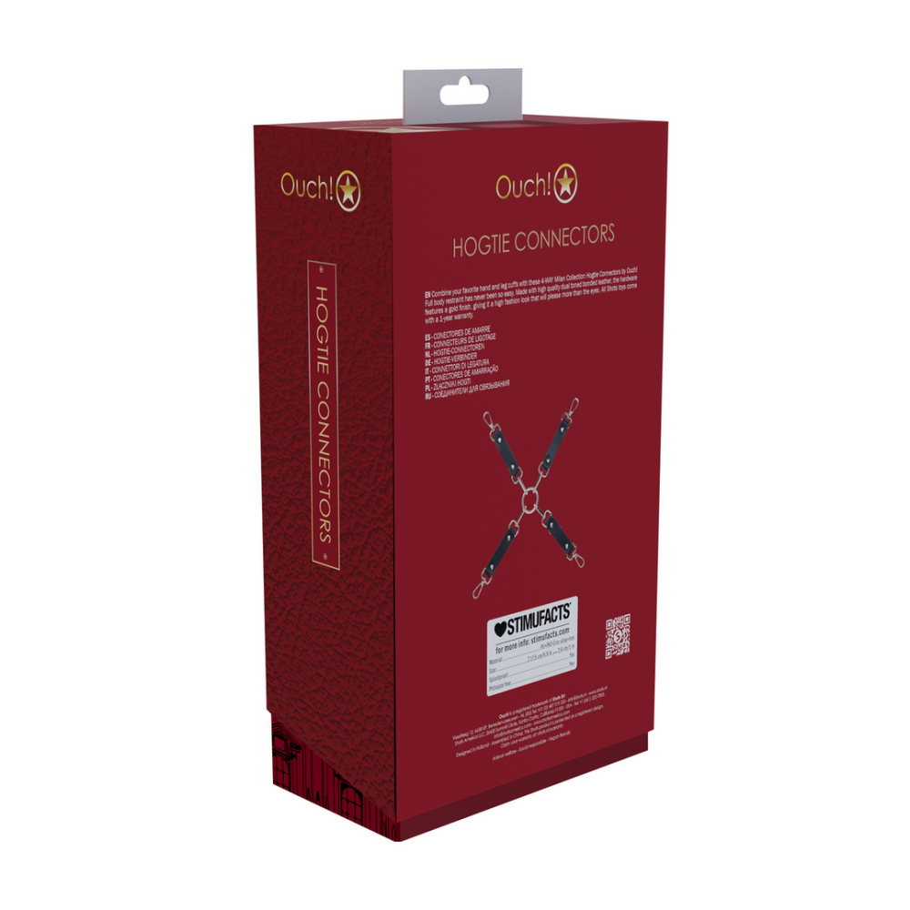 Milan Collectie - Hogtie Verbinders - Zwart/Rood - Afbeelding 3