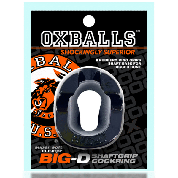 Big-D - Bigger Bulge Cockring met Shaft Grippers - Zwart - Afbeelding 2