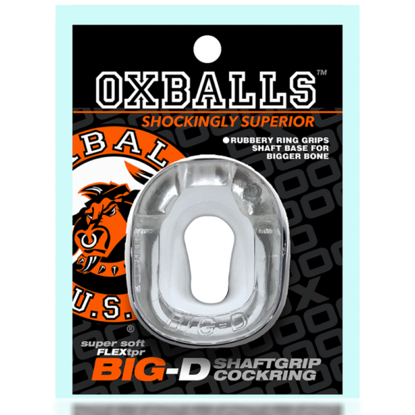 Big-D - Bigger Bulge Cockring met Shaft Grippers - Doorzichtig - Afbeelding 2