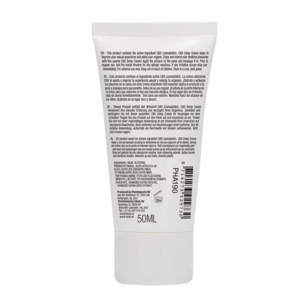 Natuurlijke CBD - Vertraging Crème - 2 fl oz / 50 ml - Afbeelding 3