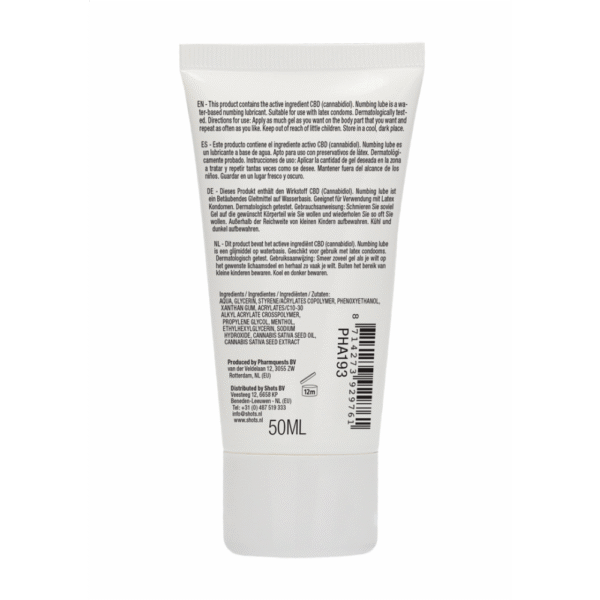 Natuurlijke CBD - Verdoofd Glijmiddel - 2 fl oz / 50 ml - Afbeelding 3