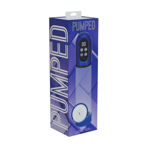 Engage - Automatische Waterdichte Penis Pomp en Masturbator - Metallic Blauw - Afbeelding 2