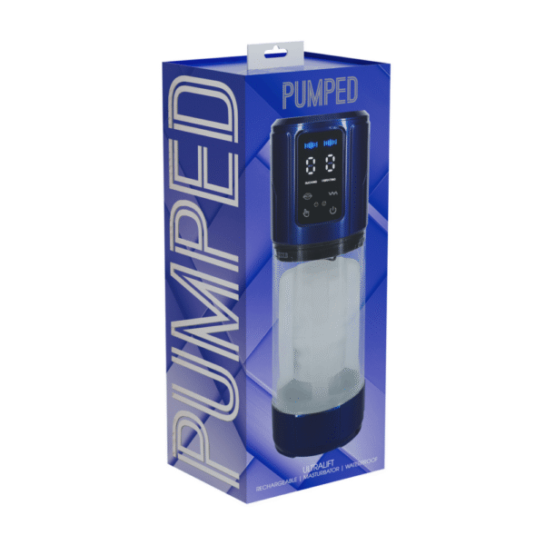 UltraLift - Automatische Waterdichte Masturbator Pomp - Metallic Blauw - Afbeelding 2