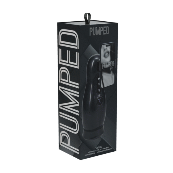 Virtuo - Suction and Vibration Masturbator Pump with Phone Attachment - Gun Metal - Afbeelding 2