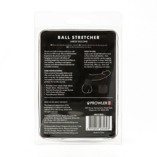 Siliconen Ball Stretcher - Groot - Zwart - Afbeelding 3